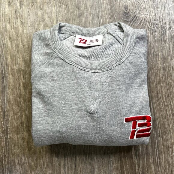 TB12 Sweatshirt Mens S Small Gray Pullover Athletic Sweater Tom Brady Adult - Picture 1 of 13